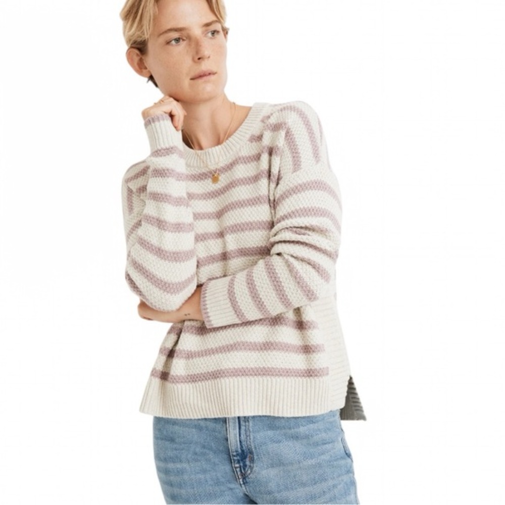 MADEWELL Striped Pickford Pullover Sweater